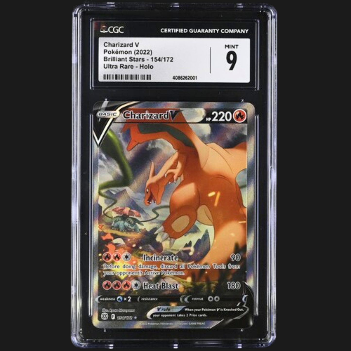 CGC 9 CHARIZARD V 154/172