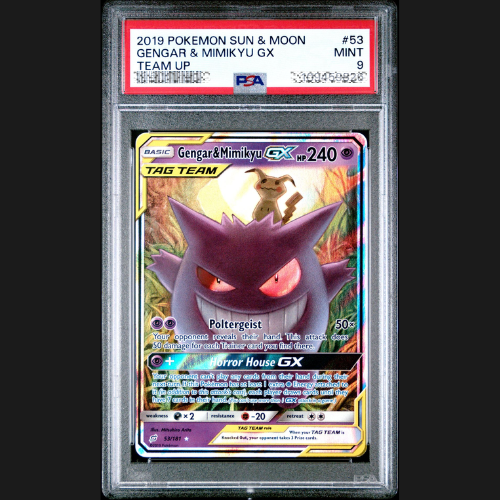 PSA 9 GENGAR & MIMIKYU GX 53/181