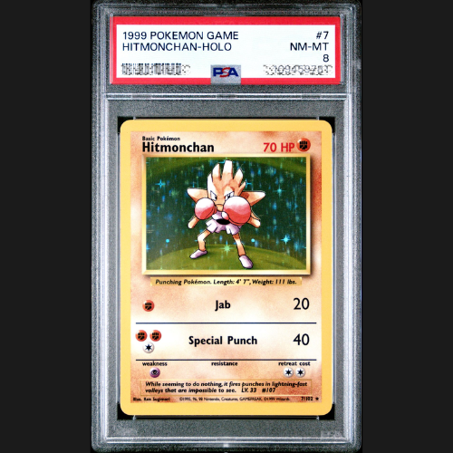 PSA 8 HITMONCHAN HOLO 7/102